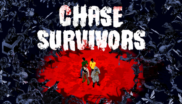 Four characters surrounded by zombies.